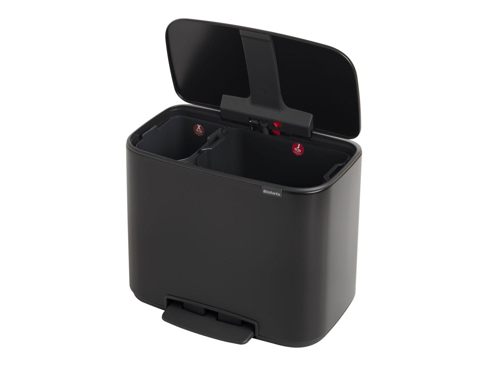 brabantia Bo Brabantia 11L + 23L Bo Pedal Bin - Matt Black brabantia Bo Brabantia 11L + 23L Bo Pedal Bin - Matt Black